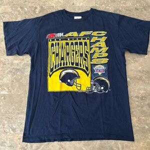 Vintage 1994 Chargers AFC Champs Tee Super Bowl XXIX USA Made L Fit M